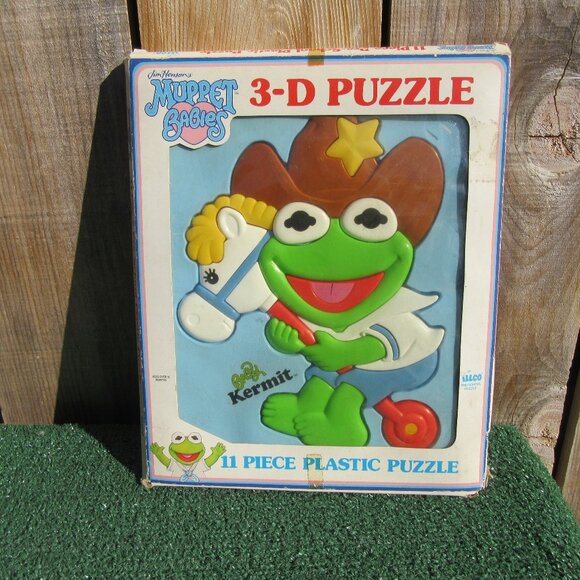 Brand New Vintage Jim Henson Muppet Babies 3D Kermit The From 11 Piece Puzzle - Picture 1 of 8